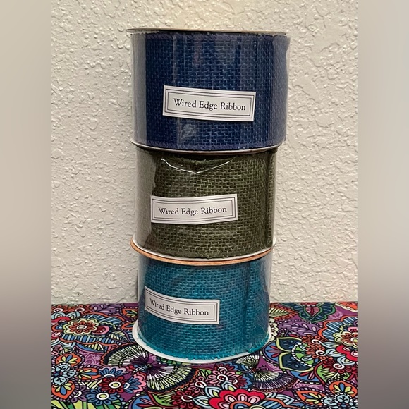 Assortment of 9 ribbons, all new in their plastic packaging, all Hobby Lobby. - Picture 3 of 4